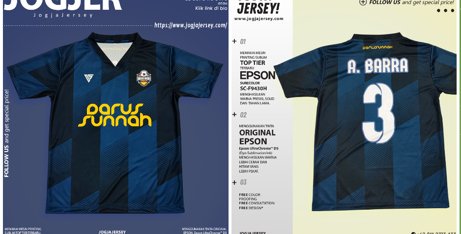 Tempat bikin kaos jersey di Jogja