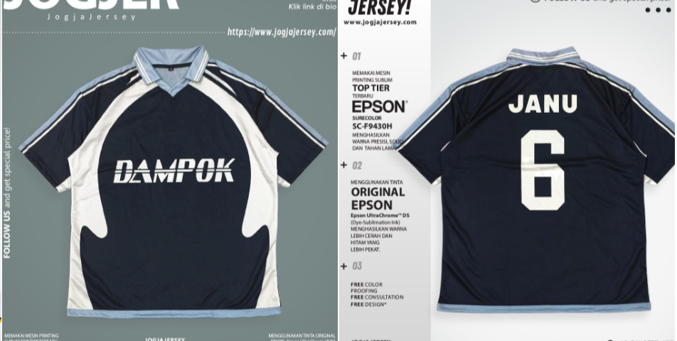 jual kaos jersey jogja